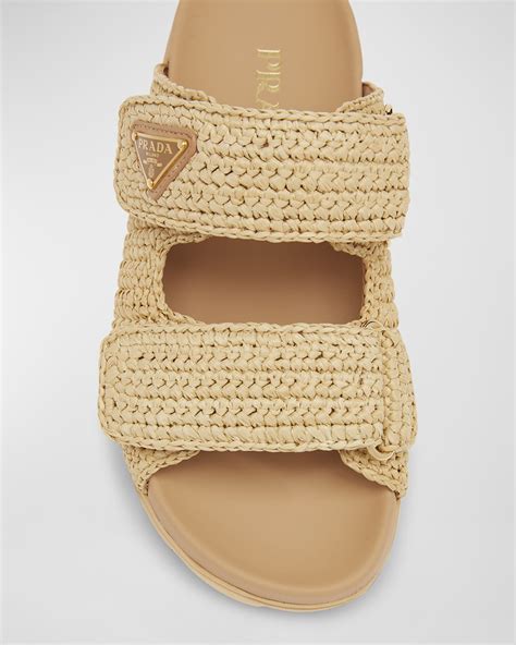 prada fussbett raffia sandals.